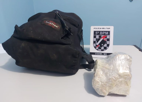 Imagem de compartilhamento para o artigo Polícia Militar apreende pasta base de cocaína escondida em mochila em Sonora da MS Todo dia